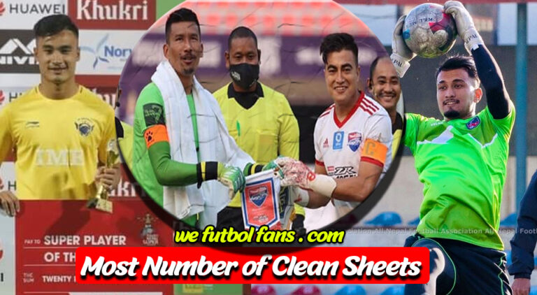 Most Clean Sheets in Nepal Super League (NSL) 2021